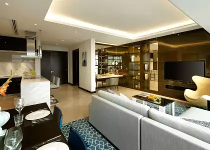 Luxury apartment interior at The Ritz-Carlton Residences Kuala Lumpur