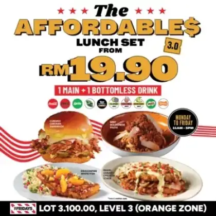 TGI Fridays The Affordable Lunch Set from RM19 90