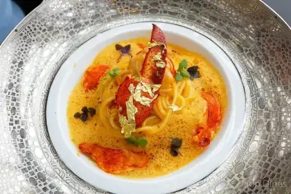 le spaghetti at Robuchon au Dôme