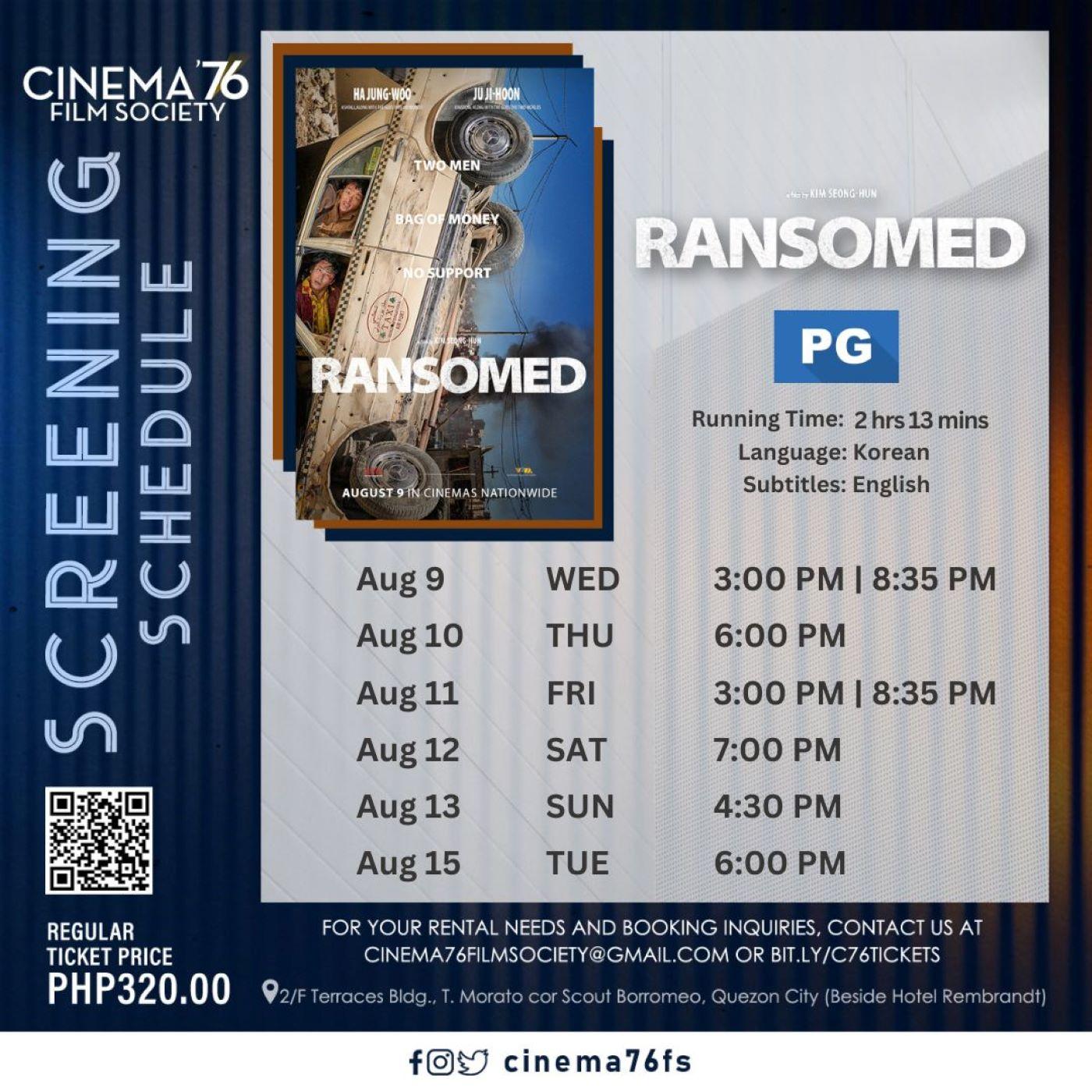 Cinema 76 Ransomed Screening