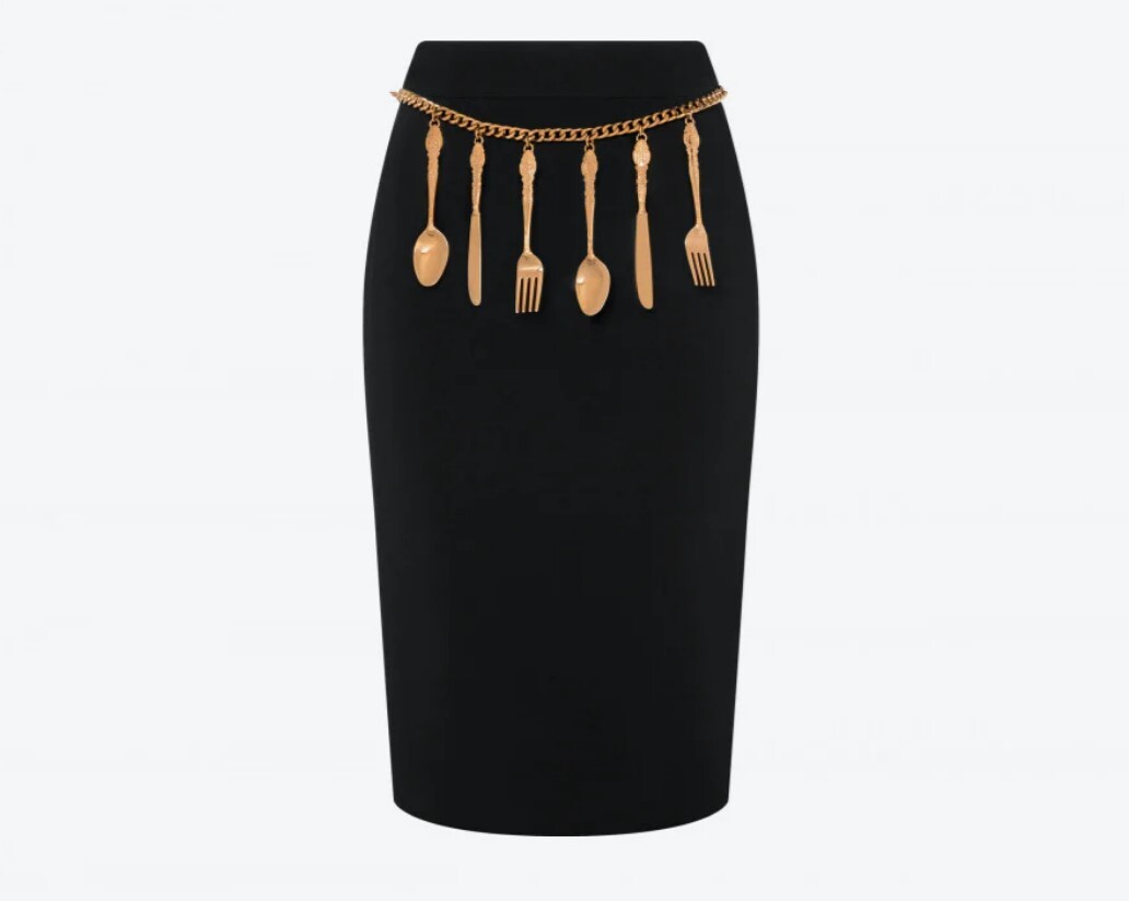 Moschino Cutlery Charms Cady Skirt