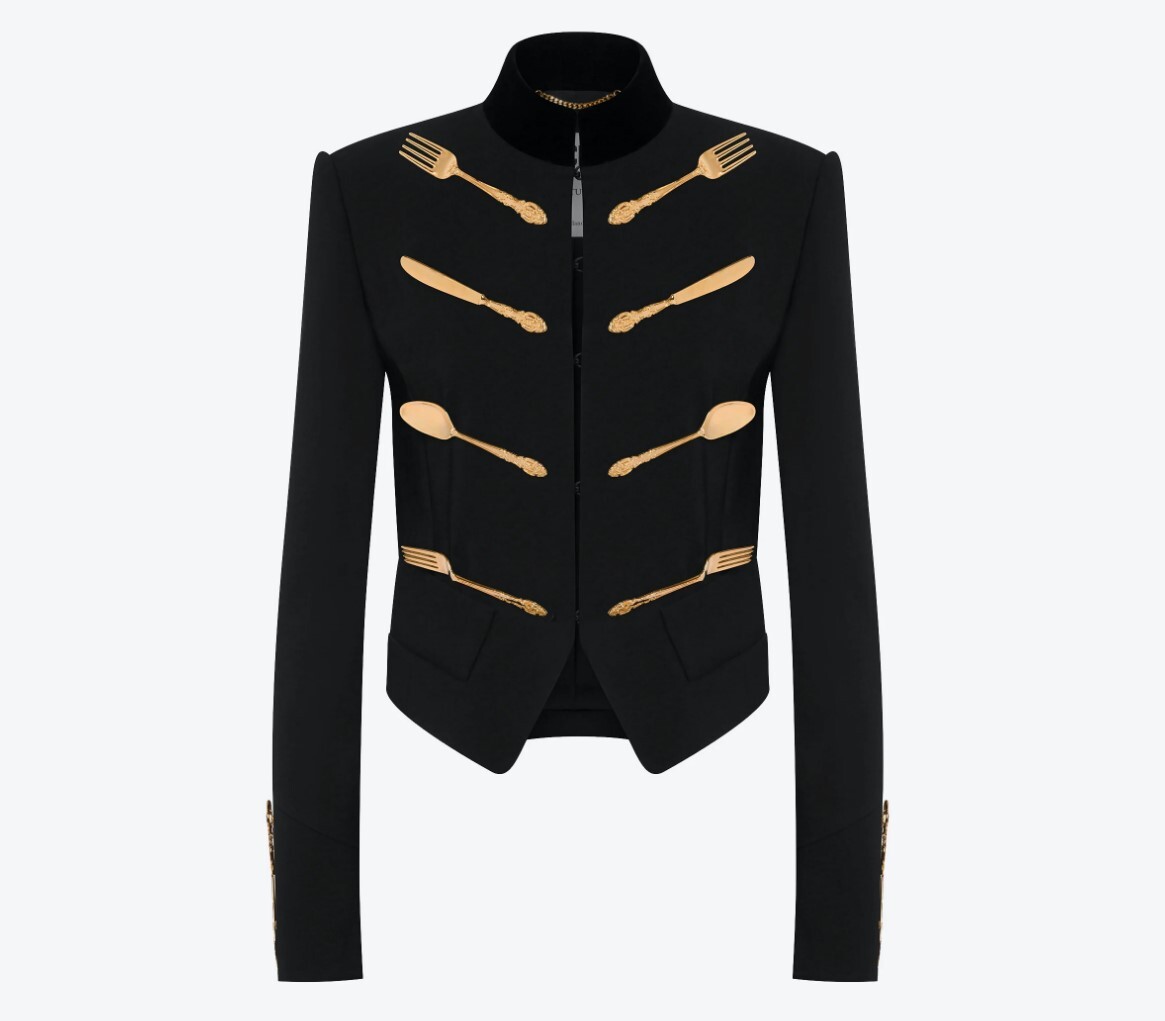Moschino Cutlery Details Cady Jacket