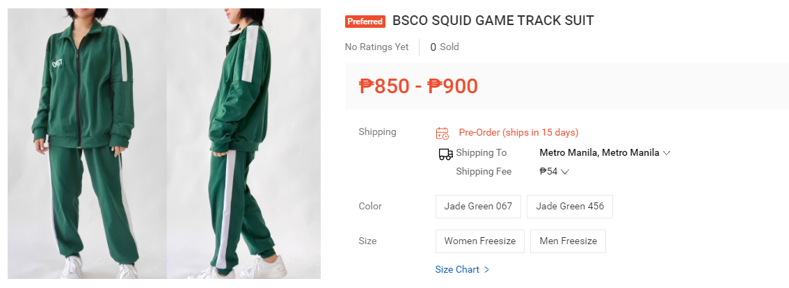 Squid game Halloween costume