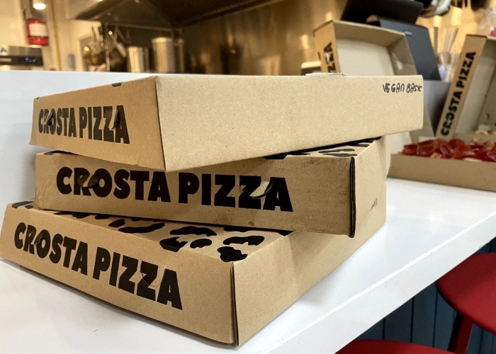 Crosta Pizza takeaway boxes