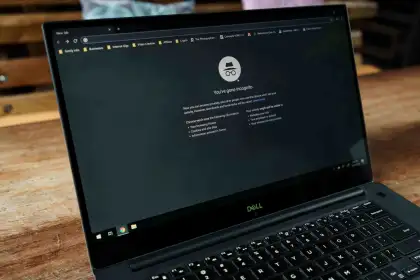 incognito window on a laptop