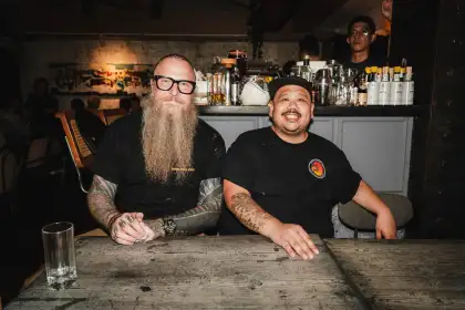 Chefs Andrew Clarke and Budgie Montoya