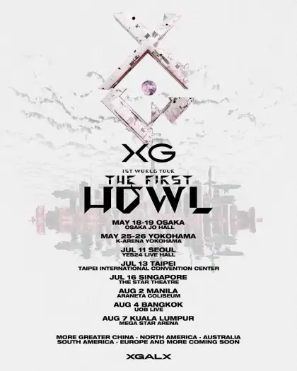 XG 'The First HOWL' World Tour Dates and Stops Announcement