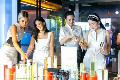 Jach Manere, Janina Manipol, Issa Litton, and Treisha Vanns at Elizabeth Arden