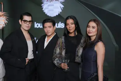 Celebrities at Louis Poulsen 'The He(art) of Light' Exhibit