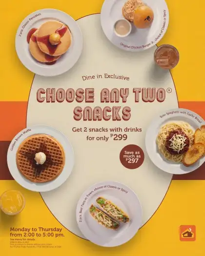 Pancake House 'Choose Any Two' Promo Flyer
