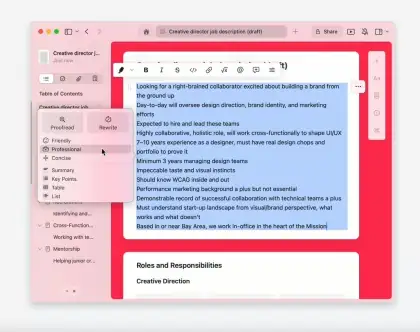 Apple Intelligence Smart Writing Tool