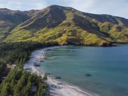 nagsasa cove shallow beach