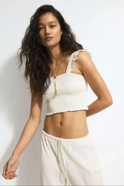 H&M Smocked Crop Top