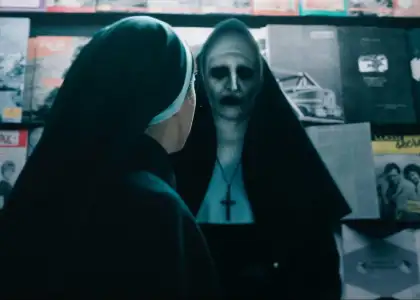 The Nun haunts Taissa Farmiga in The Nun II