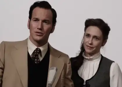 Patrick Wilson and Vera Farmiga as the Warrens in The Conjuring