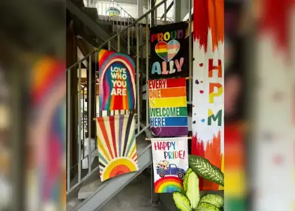 Pride flags in La Union