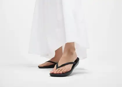 Black flip-flops from FitFlop