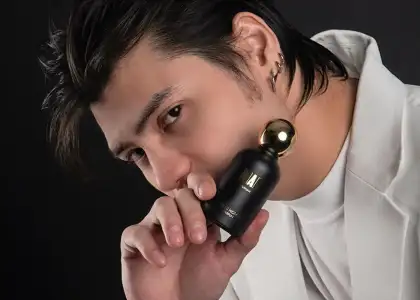 Actor Kid Yambao endorsing The Man Perfume Regal