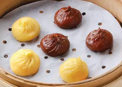 Lugang Cafe's chocolate and custard xiao long baos