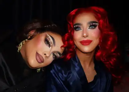 Tiny Deluxe with her drag mother Viñas Deluxe
