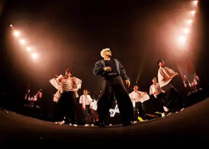 Firdhaus performing on stage