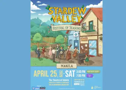 Poster for the Starbew Valley Festival featuring colorful graphics and event details prominently displayed.