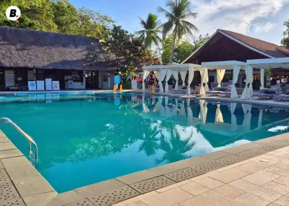 Main Swimming Pool and PADI Dive Center at Discovery Coron