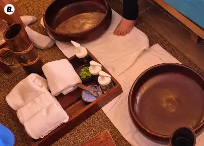 Welcome Foot Wash at Discovery Coron