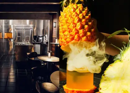 ReCraft interior and their pineapple drink