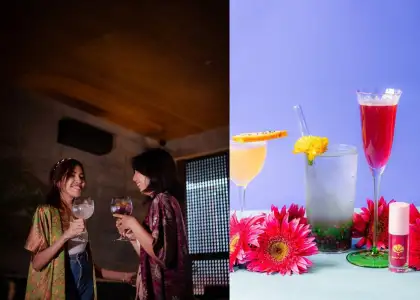 Bar Flora bargoers and their cocktails: Bruce Spring Stings, Blooming Boba, and Not in Paris