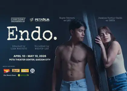 Endo movie poster featuring two people standing side by side against a dramatic background.