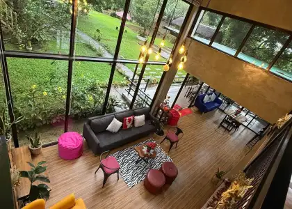 A view of a vacation home's interior