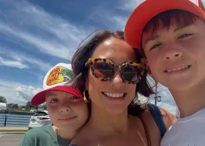 Stephanie with her kids