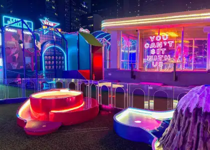 Neon Lit Rooftop Bar The Fun Roof is Landing in Poblacion