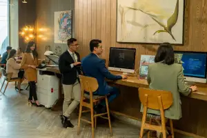 This New Space by Hilton Is a Co-working Station and Buffet in One