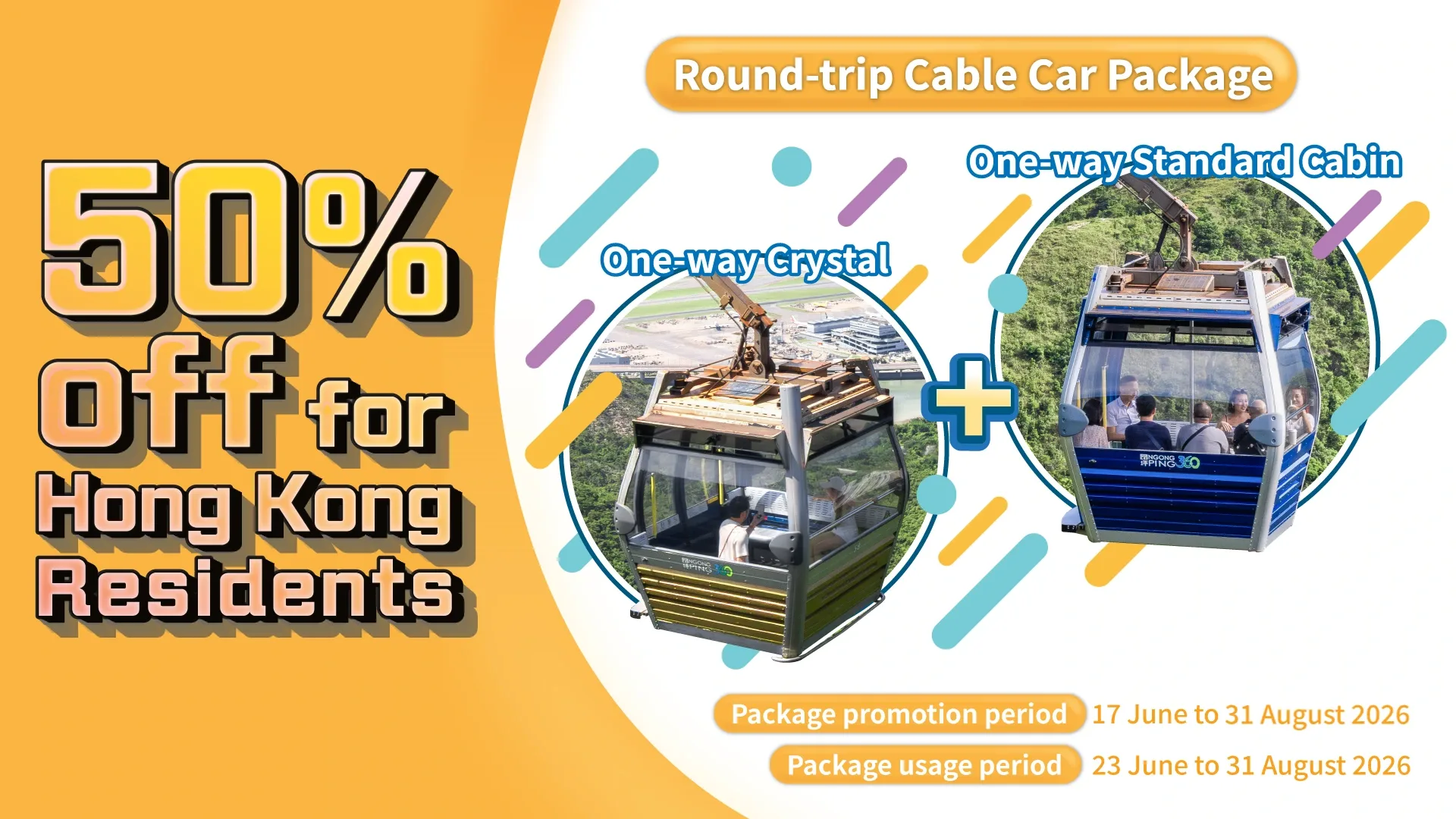50% Off: Ngong Ping 360 Round Trip Cable Car Package for HK Residents