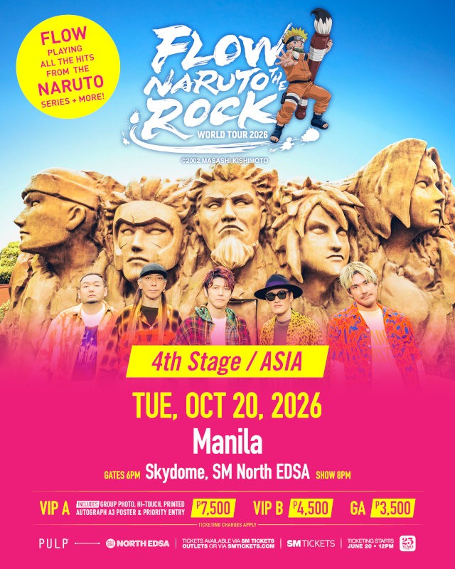 FLOW World Tour 2026 'NARUTO THE ROCK' in Manila