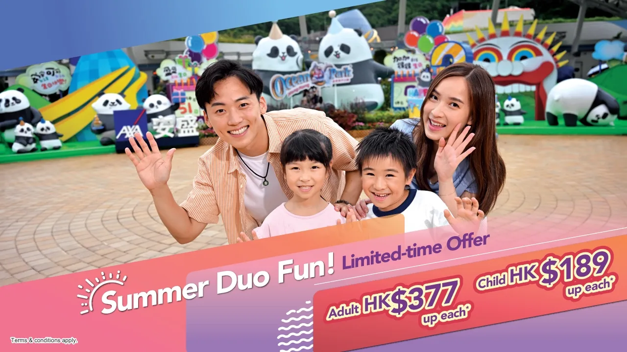 Hong Kong Ocean Park Summer Duo Pass: Up to 30% Off Tickets