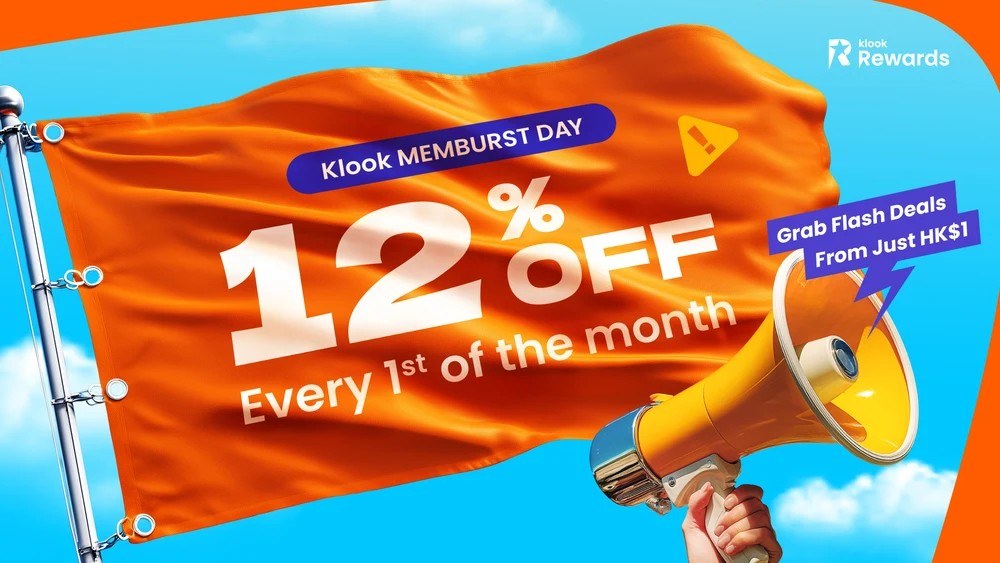 Klook Memburst Day: 12% Off Every 1st of the Month