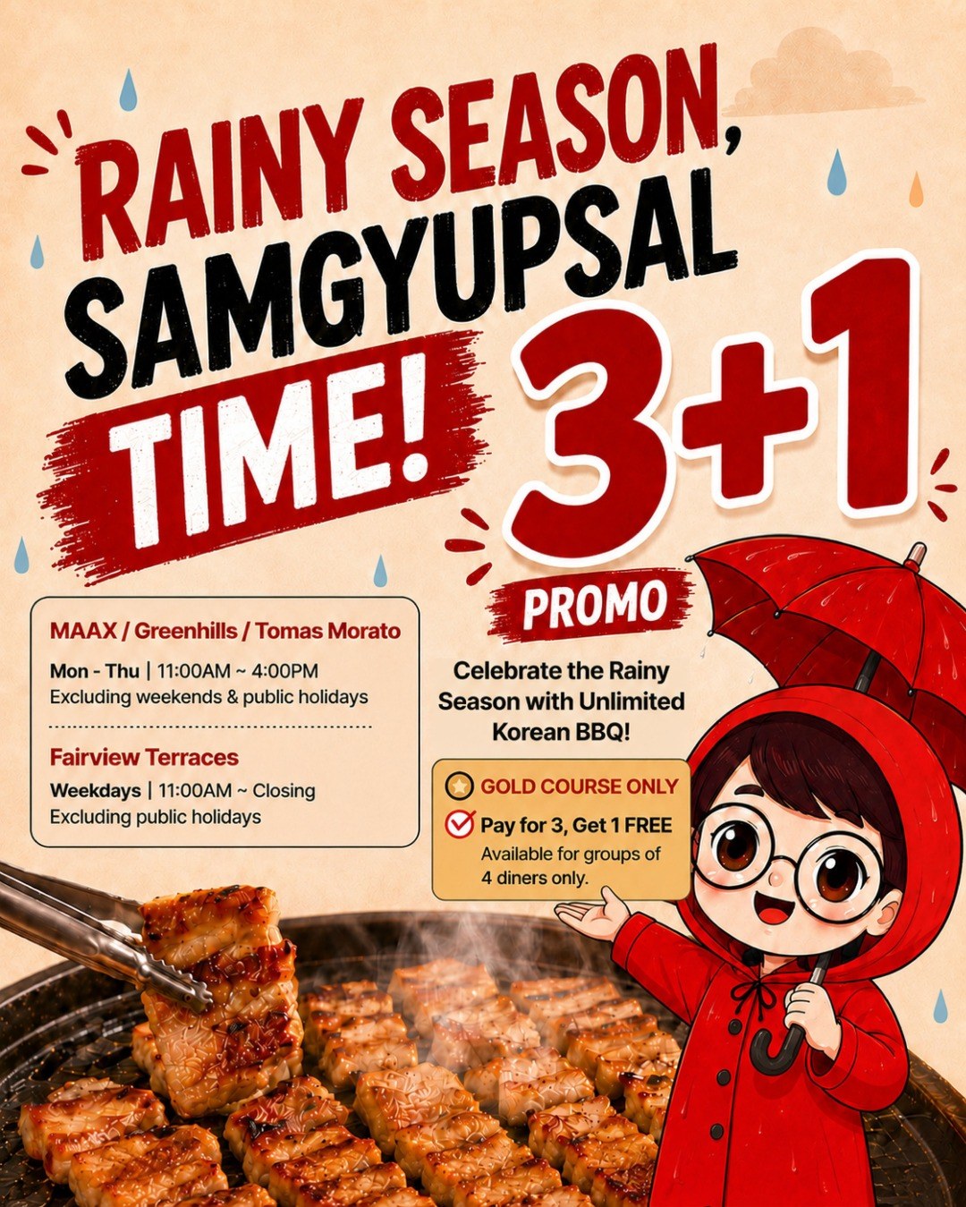Wolhwa Galbi: Pay for 3 Gold Course, Get 1 FREE Promo