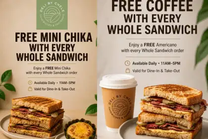 Deli by Chele Get a Freebie with Every Whole Sandwich Order