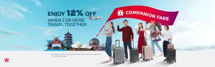 Hong Kong Airlines 12 Off Companion Fare