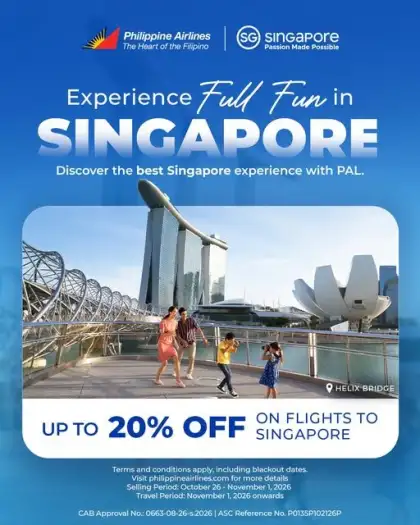 Philippine Airlines Up to 20 Off Flights to Singapore 1