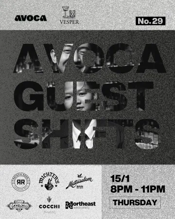 Avoca x Vesper Guest Shift Bar Takeover