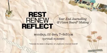 Rest Reflect Renew Year End Journalling Vision Board Making