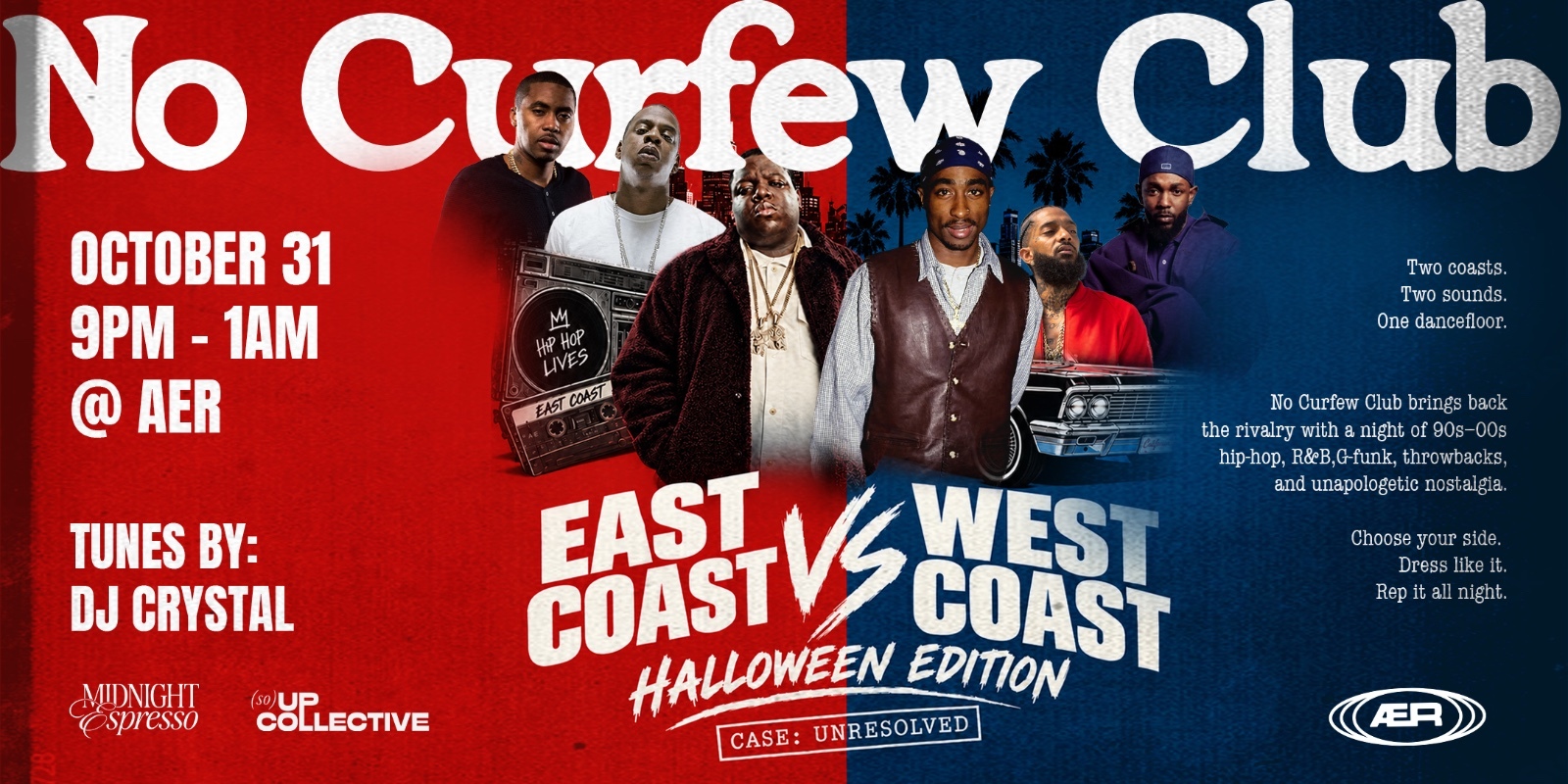 No Curfew Club: East Coast vs West Coast Y2K Party