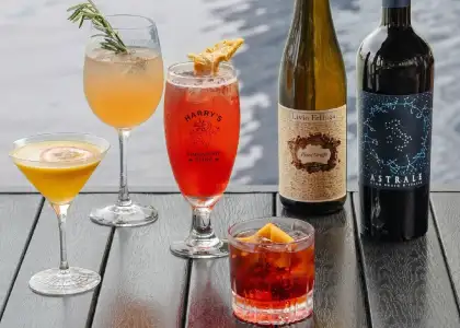 Harry's vibrant cocktails crafted with The Orientalist Spirits