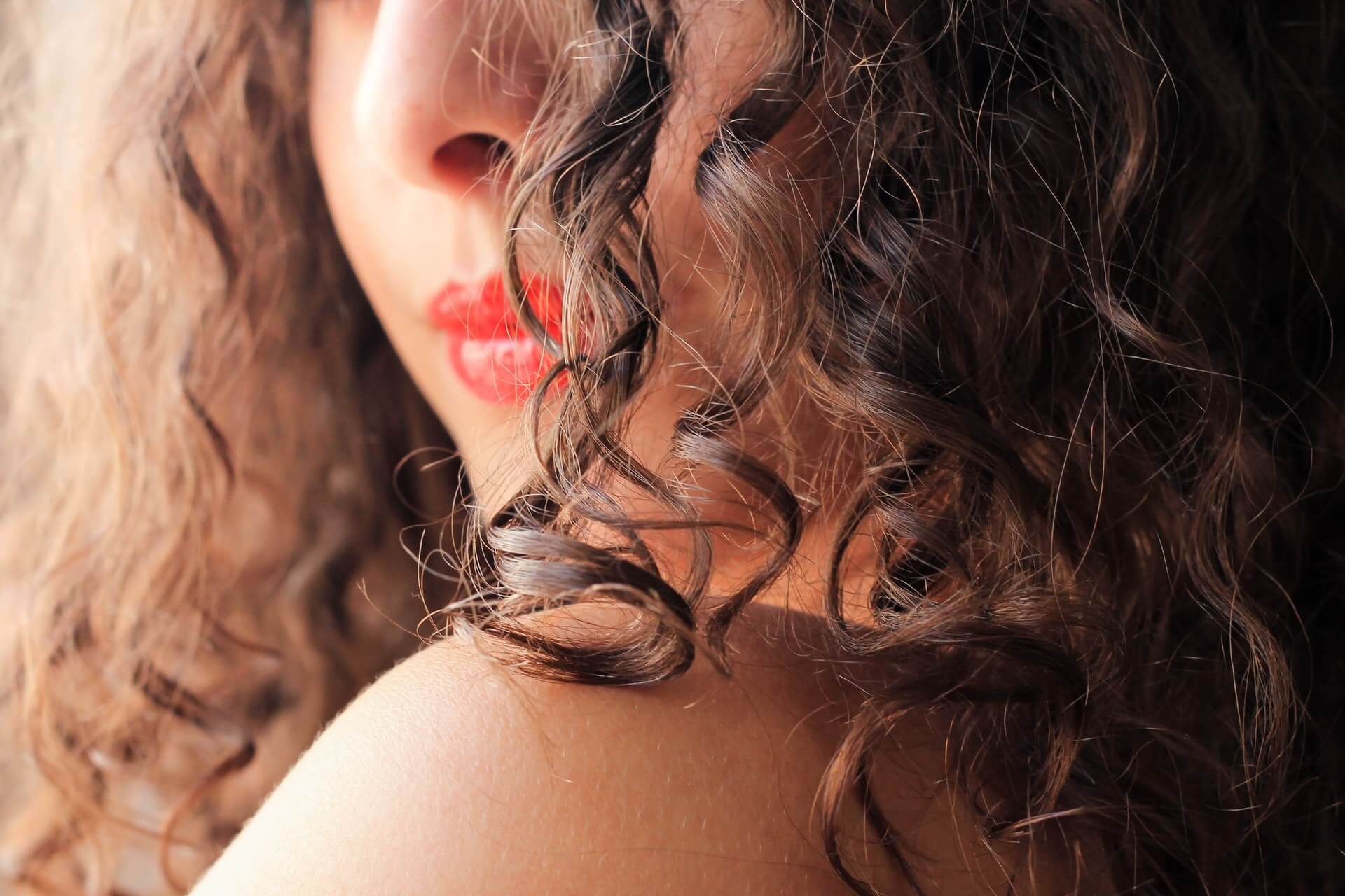 Curly hair woman