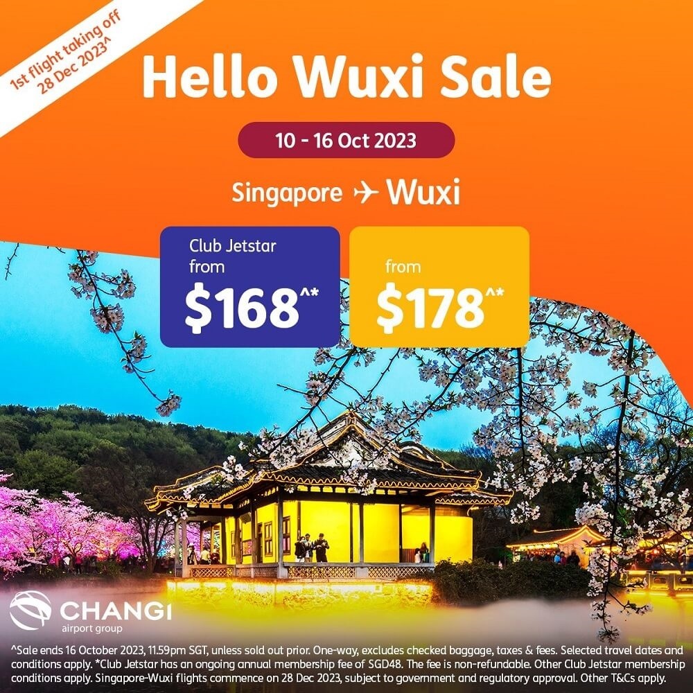 Jetstar SG to Wuxi