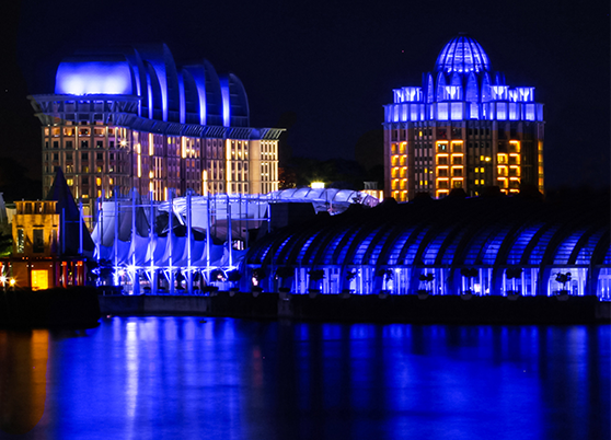 Singapore Illuminates 54 Buildings on World Water Day